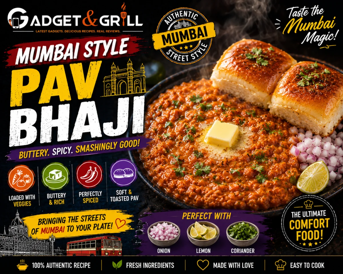 Mumbai Style Pav Bhaji Recipe